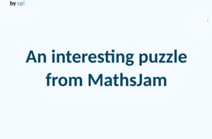 main image for An interesting puzzle from MathsJam