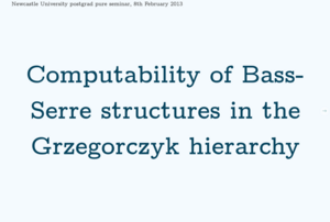 main image for Computability of Bass-Serre structures in the Grzegorczyk hierarchy