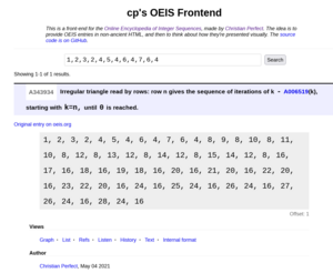 main image for cp's OEIS frontend