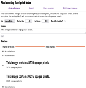 main image for Pixel counting fixed point finder