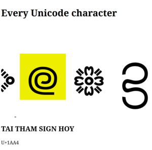 main image for Unicode scroll